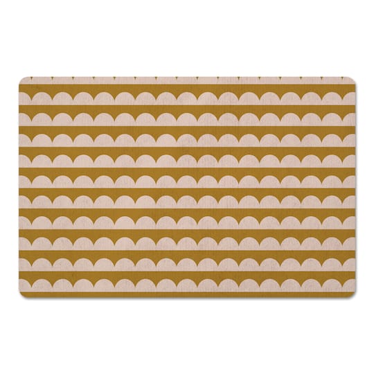 Scalloped Circle 27" x 18" Floor Mat